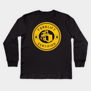 Forklift Certified Meme Kids Long Sleeve T-Shirt